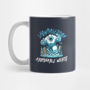 Snowmageddon Abominable Wrath - Angry Monster Snowman Mug